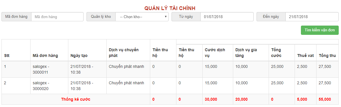 Hệ thống quản lý tài chính